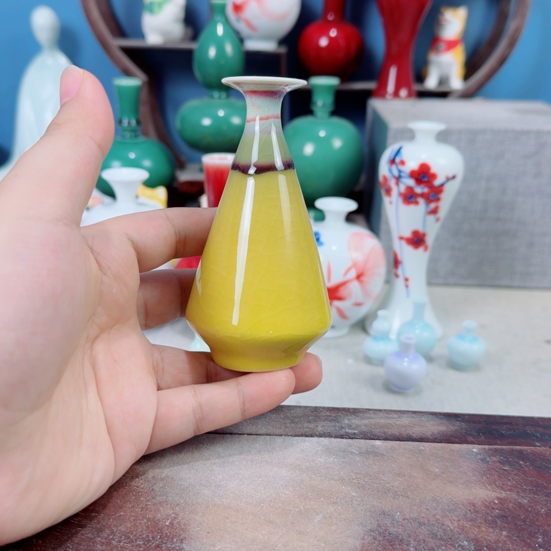 陶瓷手工小花器摆件