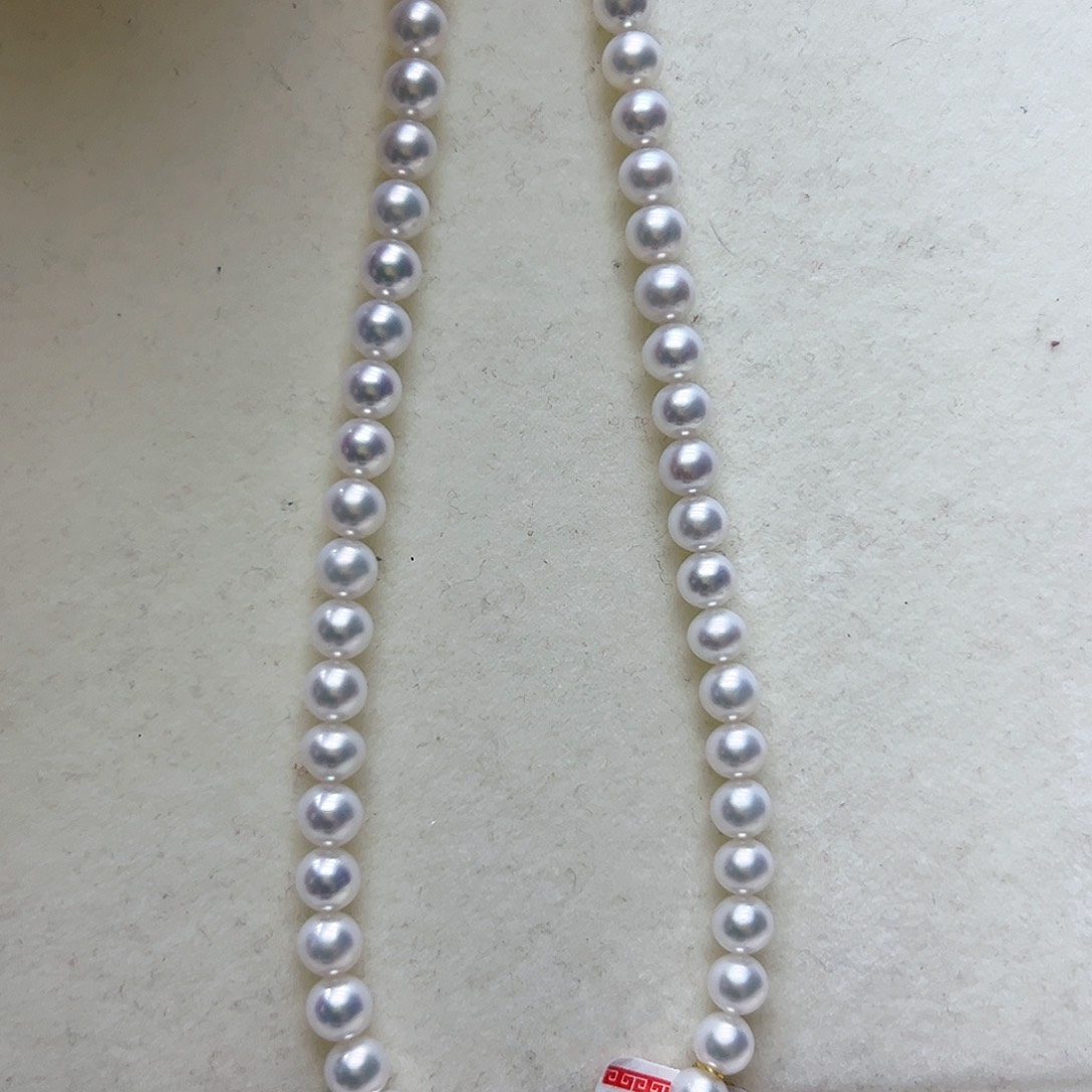 淡水珍珠颈饰银S925镶嵌绿*