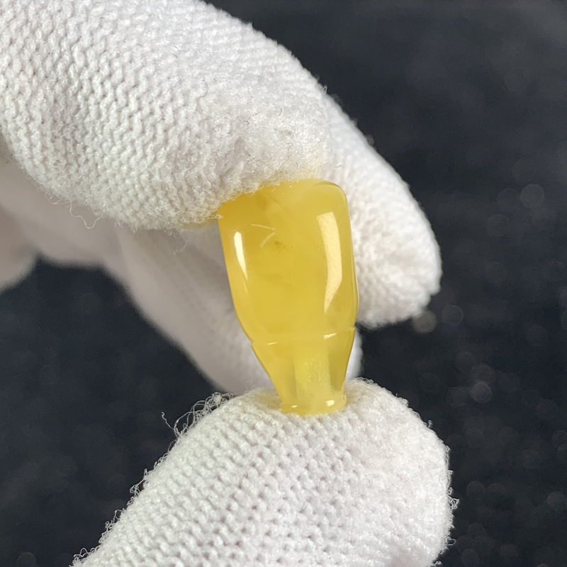 S1027原矿俄料尺寸9.5*17.3mm蜜蜡三通佛头单颗文玩配饰支持复检