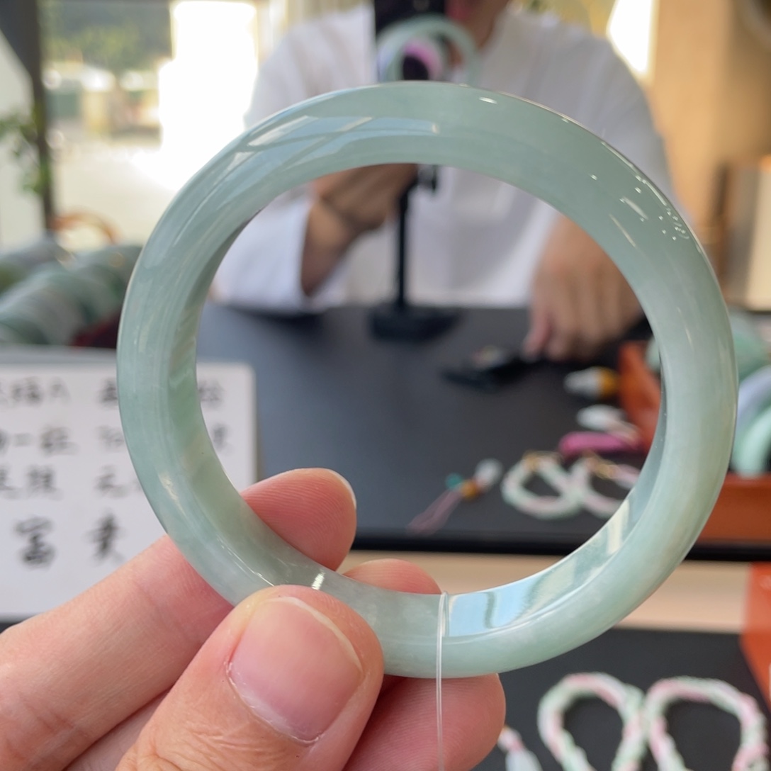 翡翠未镶嵌手镯4号链接56.6