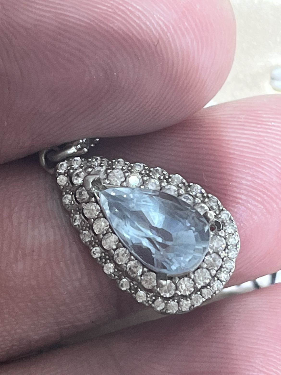 天然海蓝宝成品吊坠