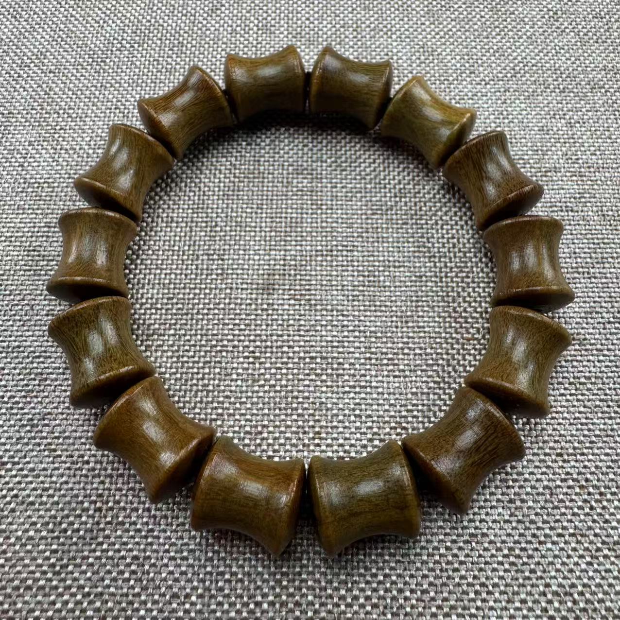 【芸奇】阿根廷绿檀1.2竹节款文玩木串