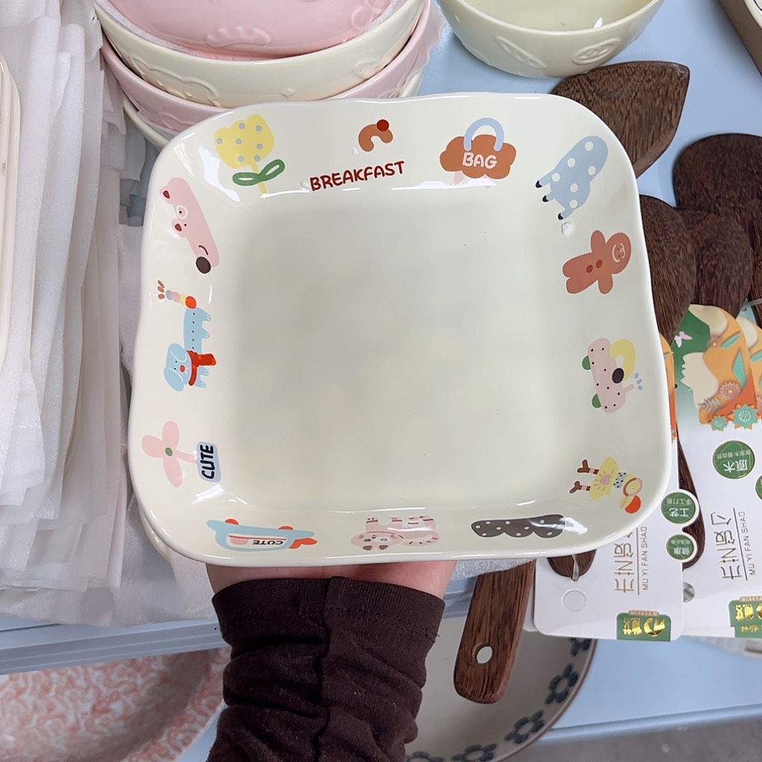 陶瓷8寸方盘陶瓷餐具系列