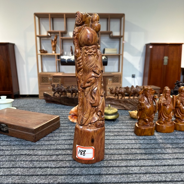 海南黄花梨 寿星摆件 降香黄檀 