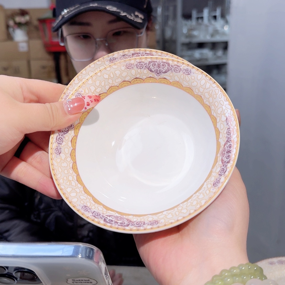 瓷5.5英寸饭碗14cm八只
