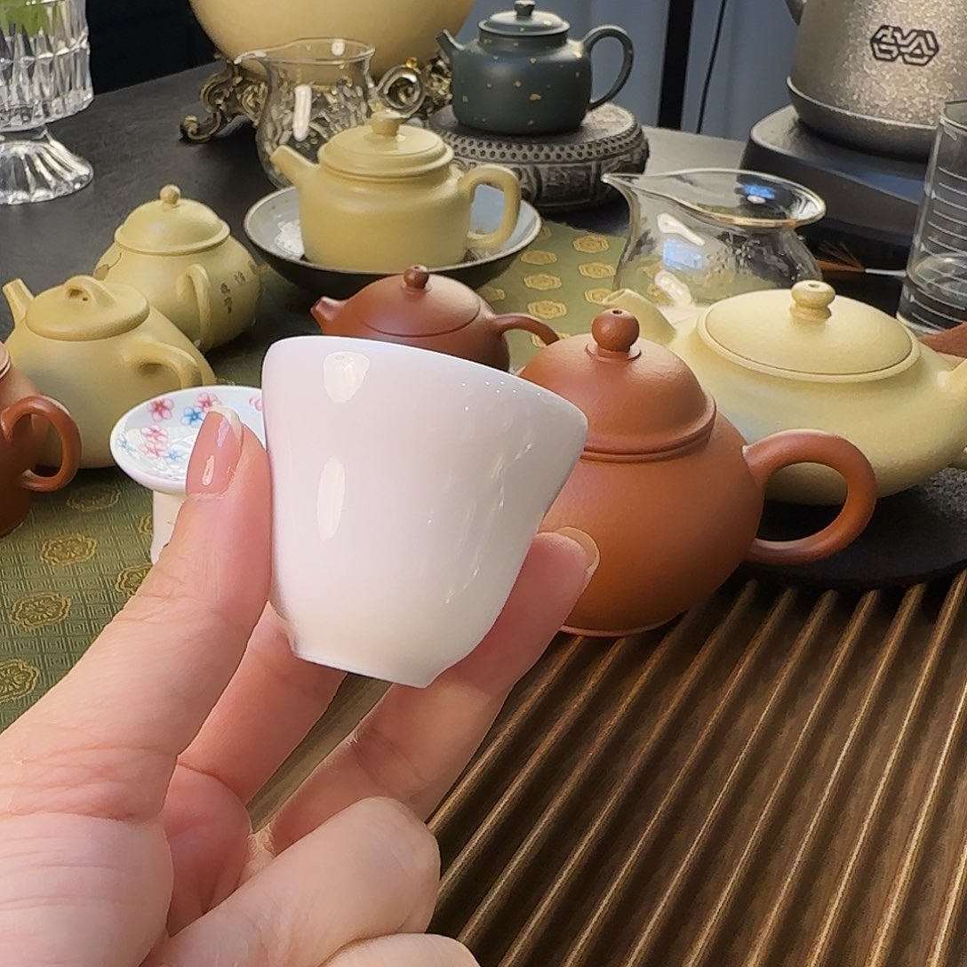 瓷片陶瓷功夫茶杯子3个168