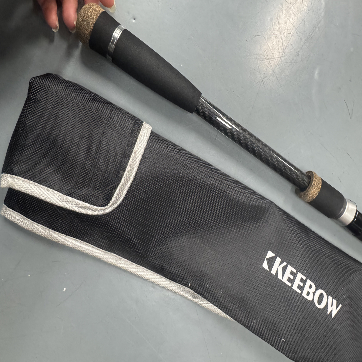 路亚竿keebow somasi 74rm+2.21米枪柄卡袋齐全有划痕使用痕迹