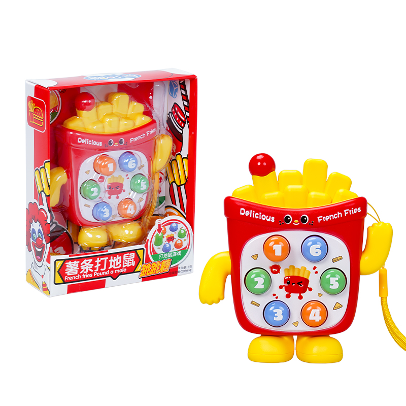 糖叮当迷你薯条打地鼠思维训练手指按压糖果玩具内含跳跳糖2g