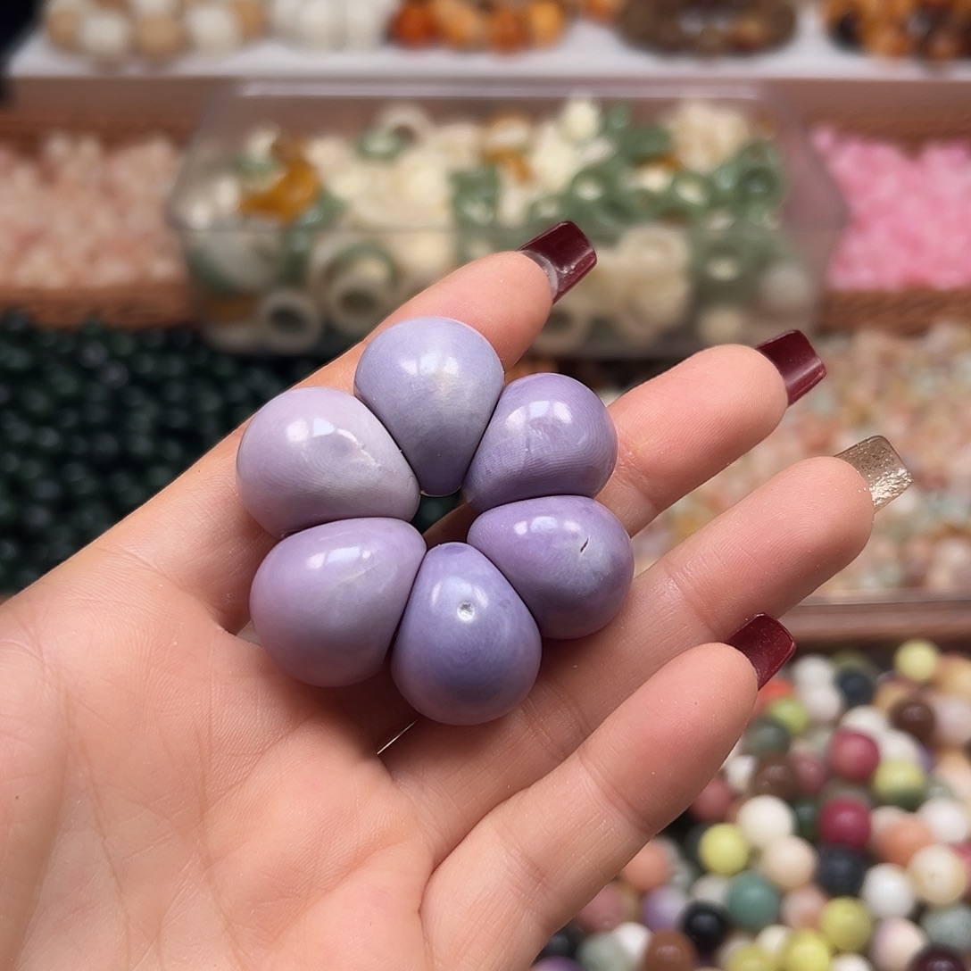手串菩提根/象牙果瑕疵紫山竹1条表面有裂