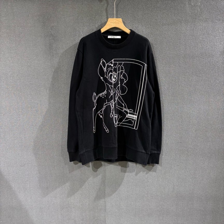 95新 Givenchy/纪梵希 （pm）小鹿圆领卫衣 s码/6505