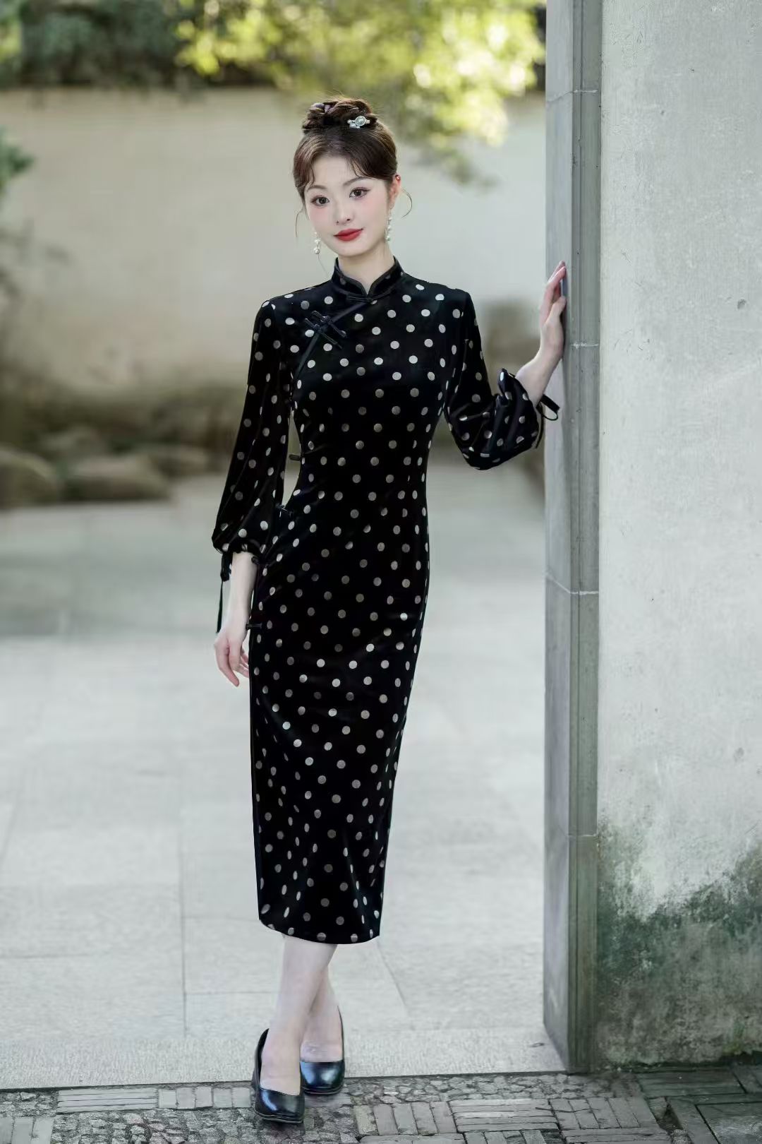 淑琴  日常气质文艺国风复古优雅长款旗袍