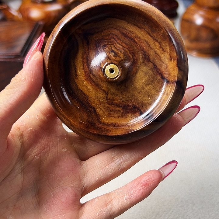 木质无**月越南黄花梨香插一个