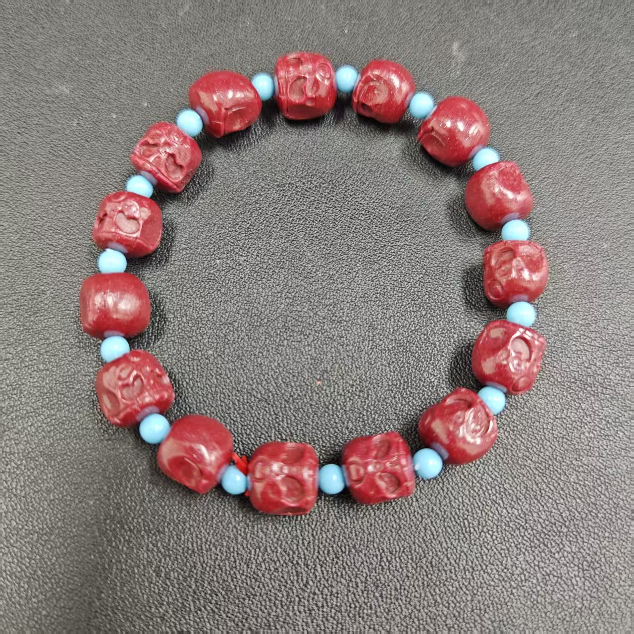 含辰砂工艺品NX599朱砂雕刻件手链