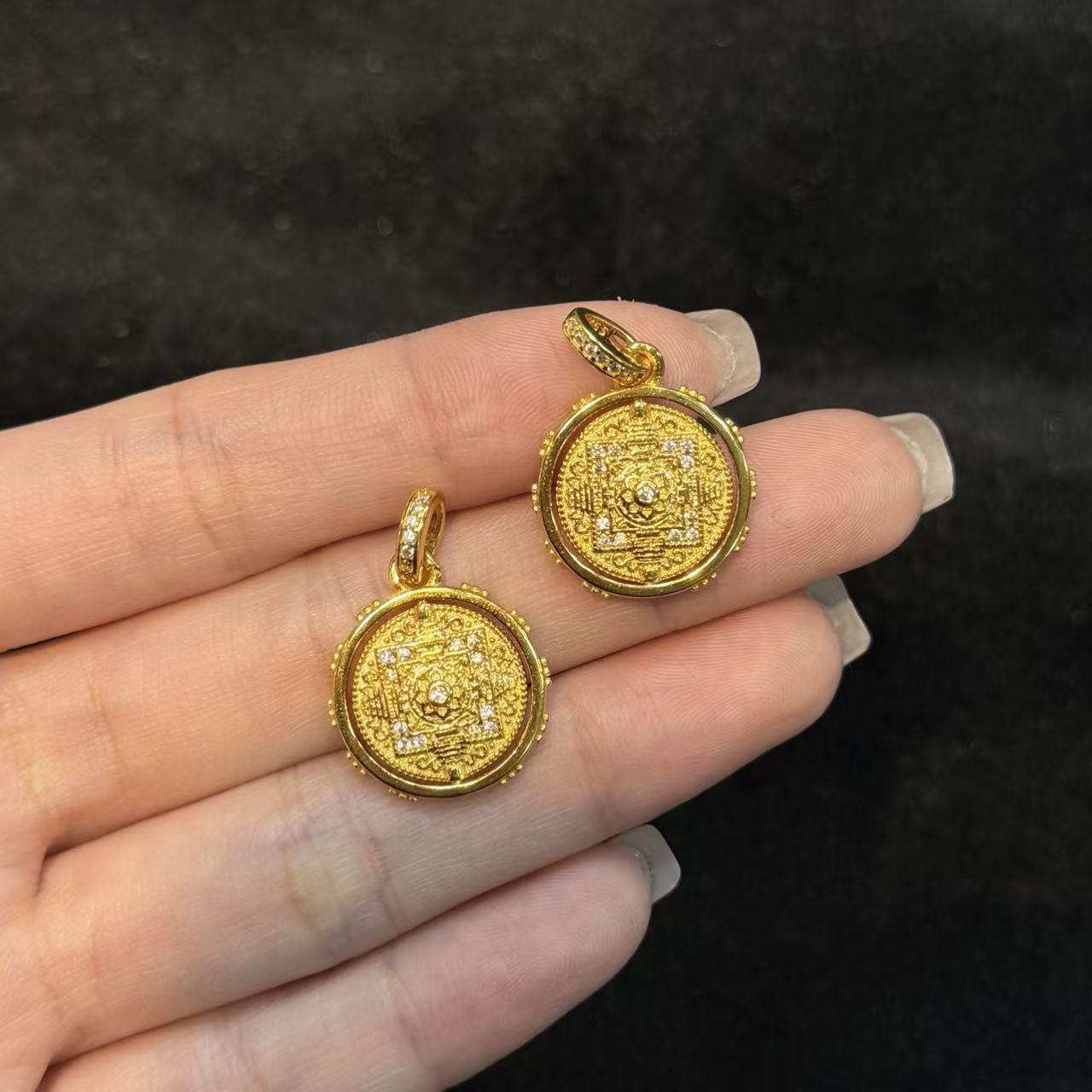 吊坠925银 【北野珠宝】坛城吊坠B82H-213-多样性发一17x3mm