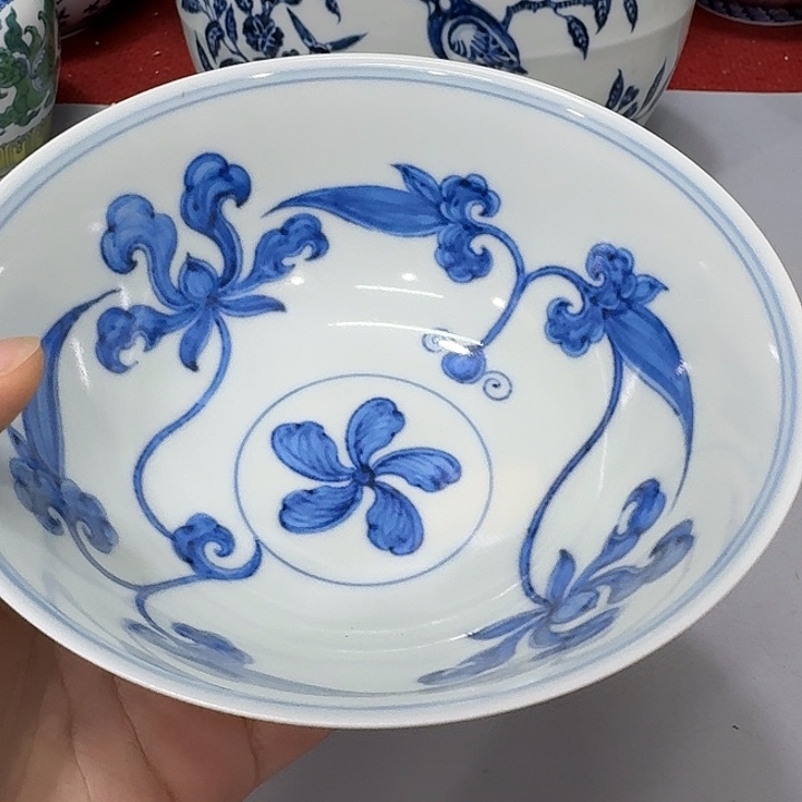 常***哥摆件陶瓷制品纯手工青花碗