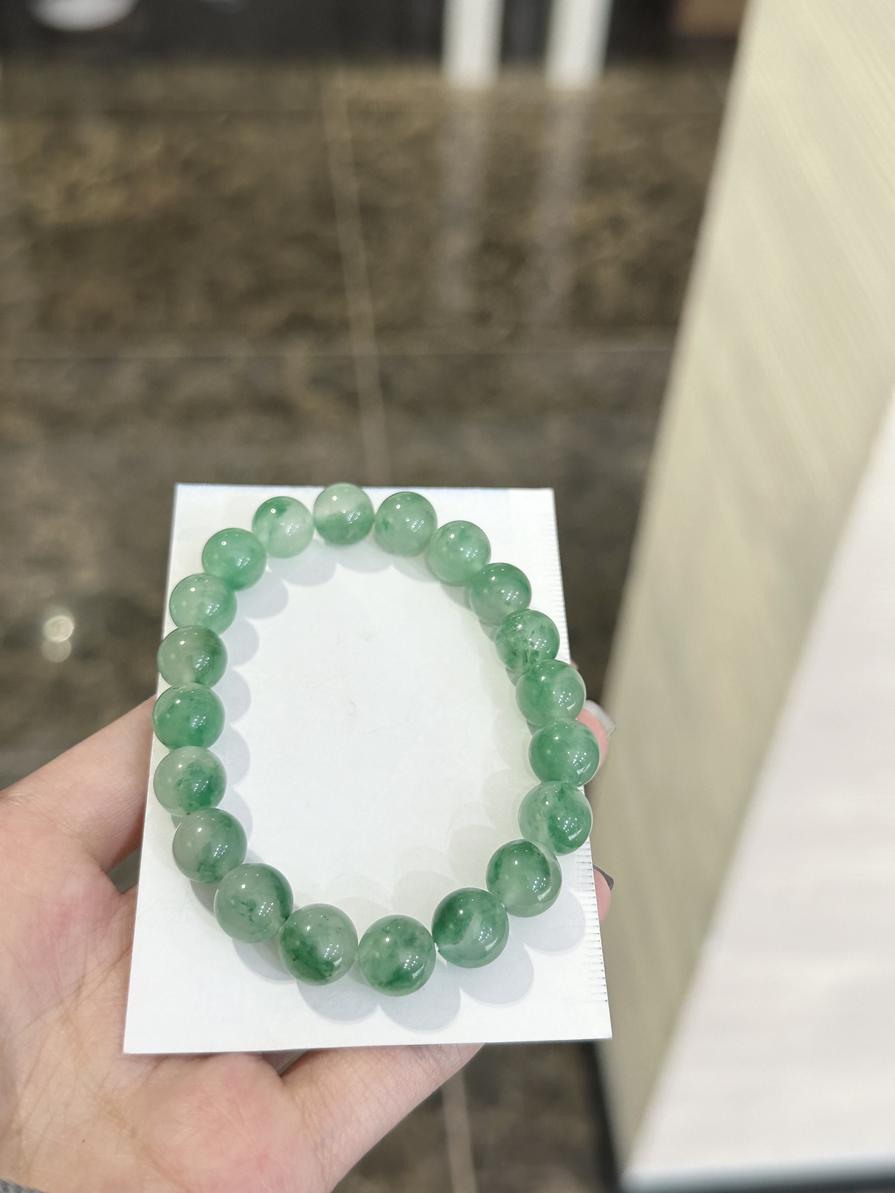 天然A货非洲翠项链 卡9.6mm手串 一件起批 (多样性发其一)