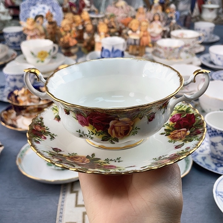 中古欧瓷瓷偶小房子