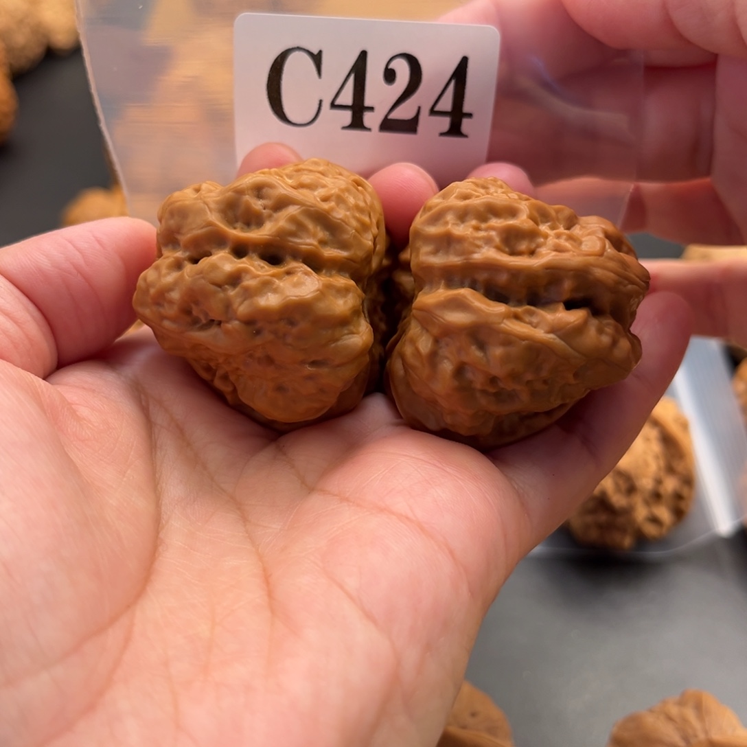 €***$把件文玩核桃蛙蛙精品40度43