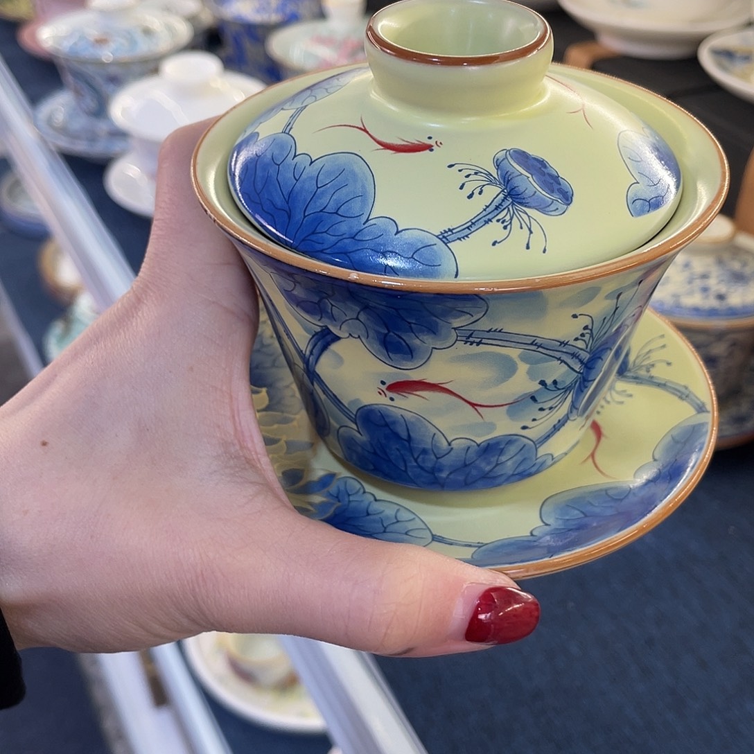 陶景德陶瓷盖碗茶具