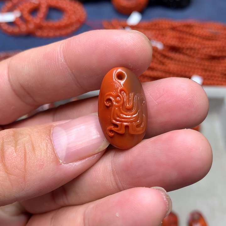 吊坠(不含链)未镶嵌南红玛瑙