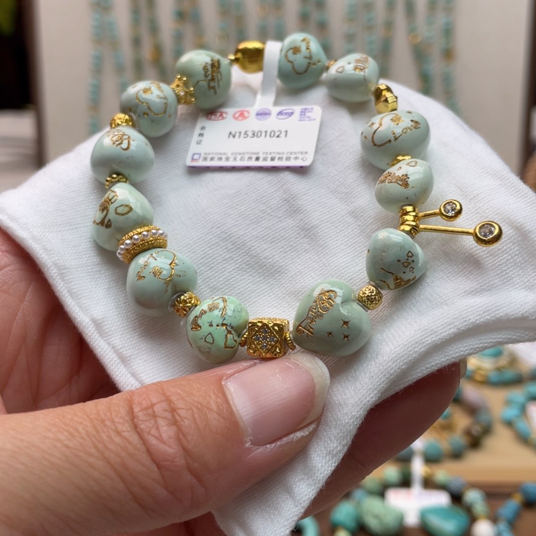 绿松石手链银S925镶嵌