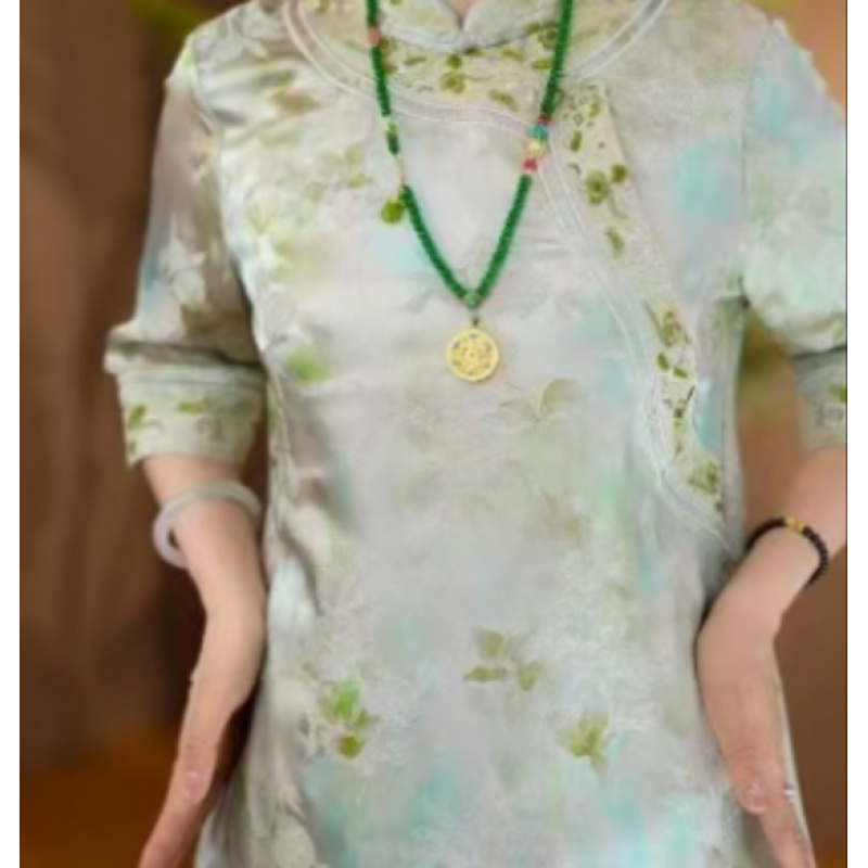 2025重磅夏季国风新款新中式上连衣裙-2025B0130一一