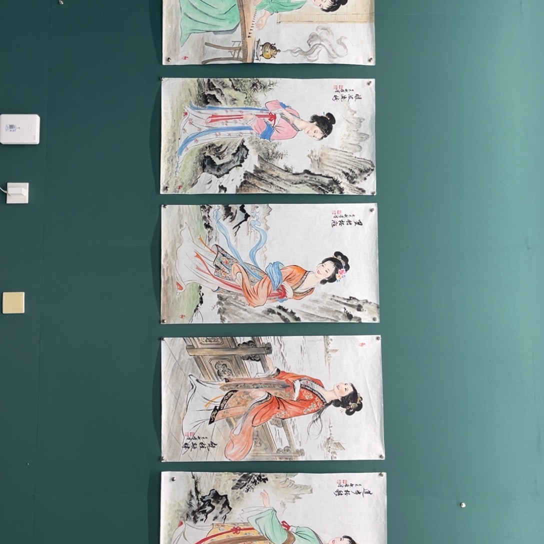 西***雪国画艺术家真人手绘