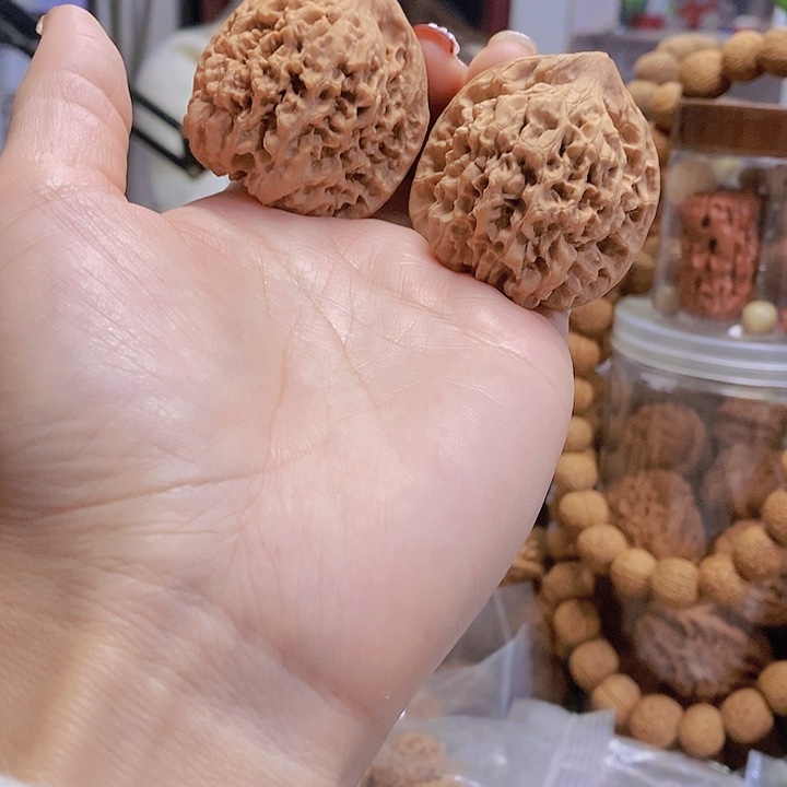【闪购商品】文玩核桃把件43.5麒麟纹官帽