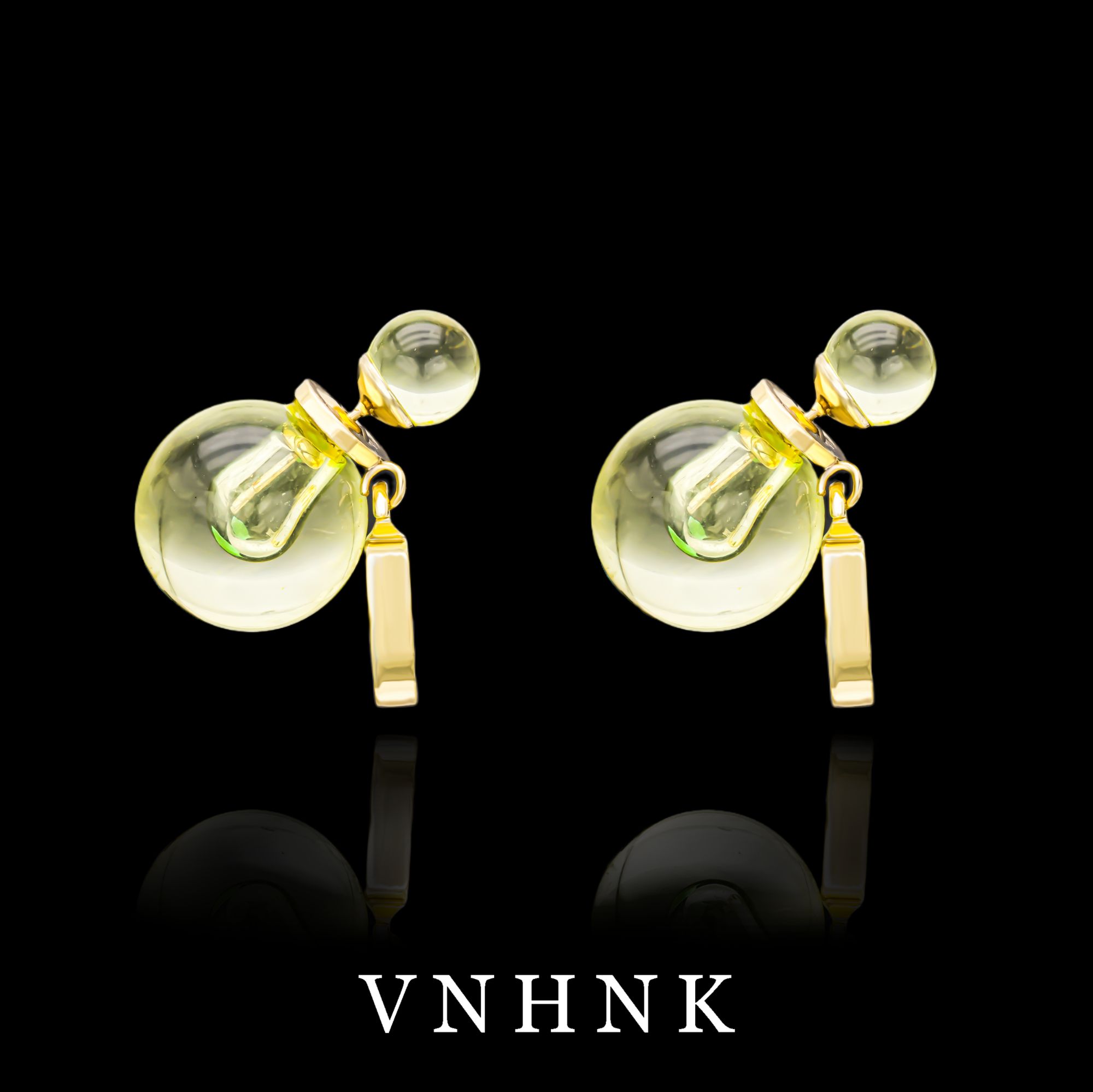 铜合金仿水晶耳饰 美可儿   Q119    金色时尚气质耳环