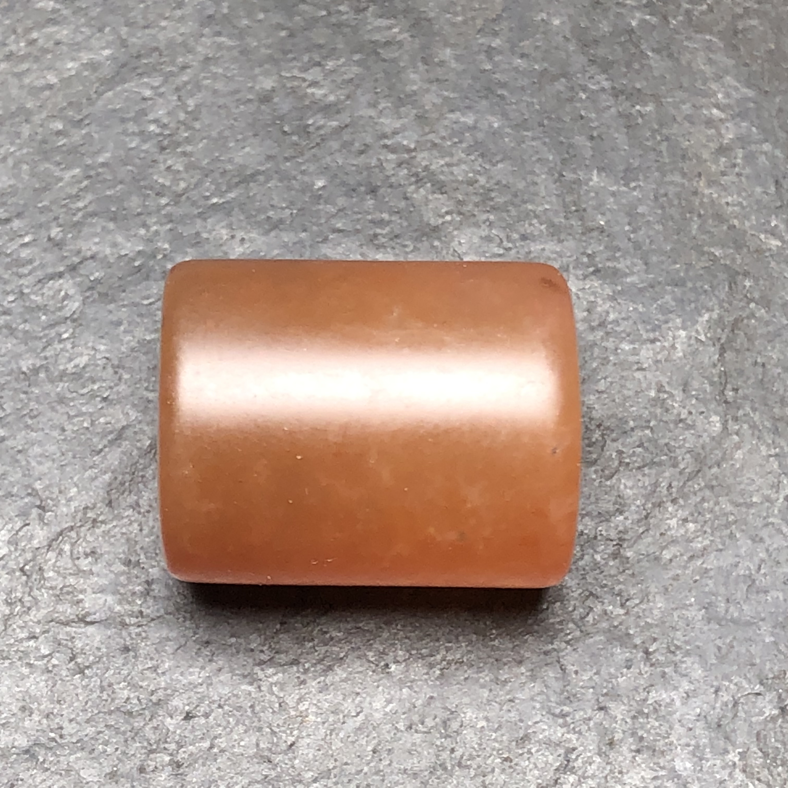 川料南红玛瑙手工打磨桶珠长19.8直径15.4毫米无裂