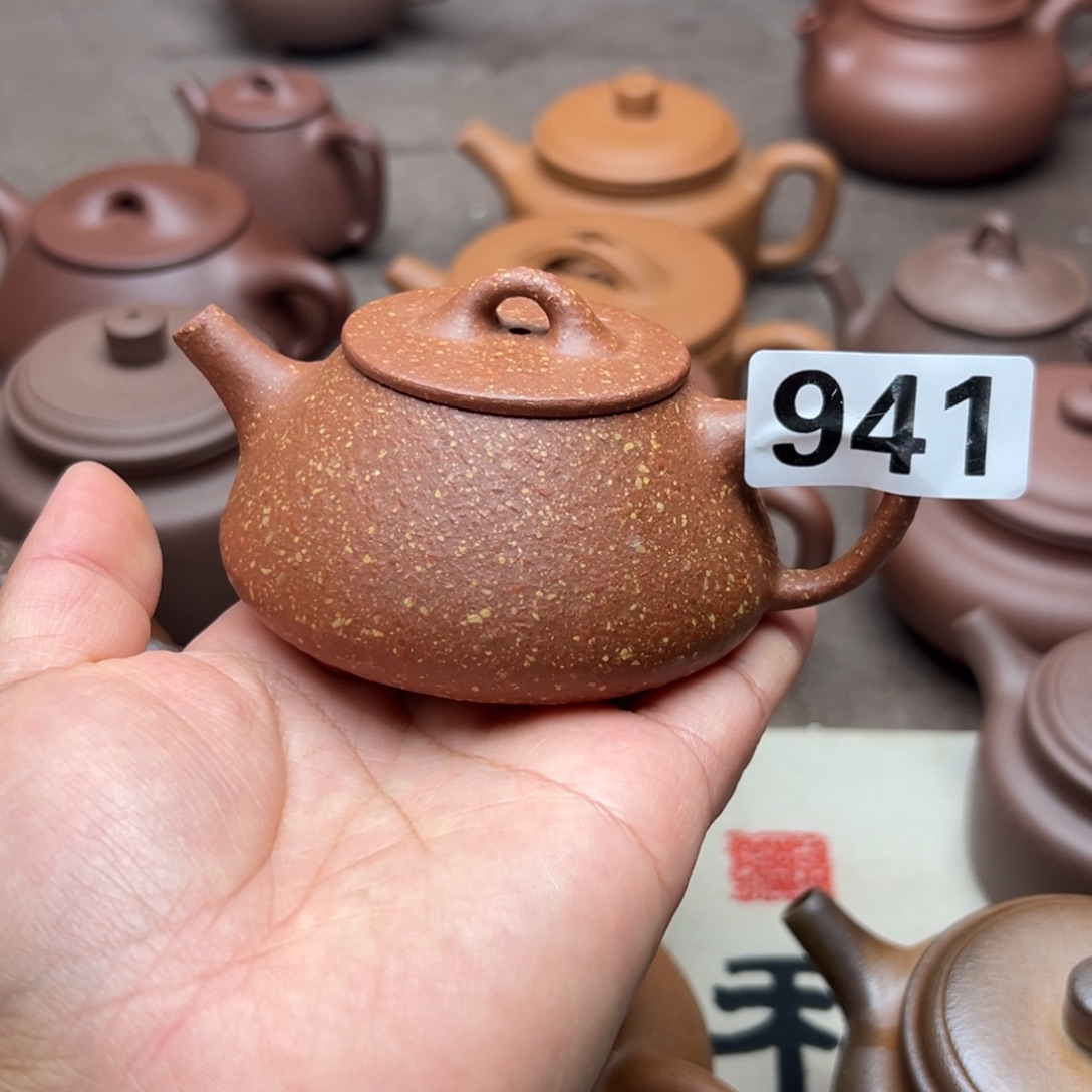 紫砂茶壶红降坡半手工130cc左右