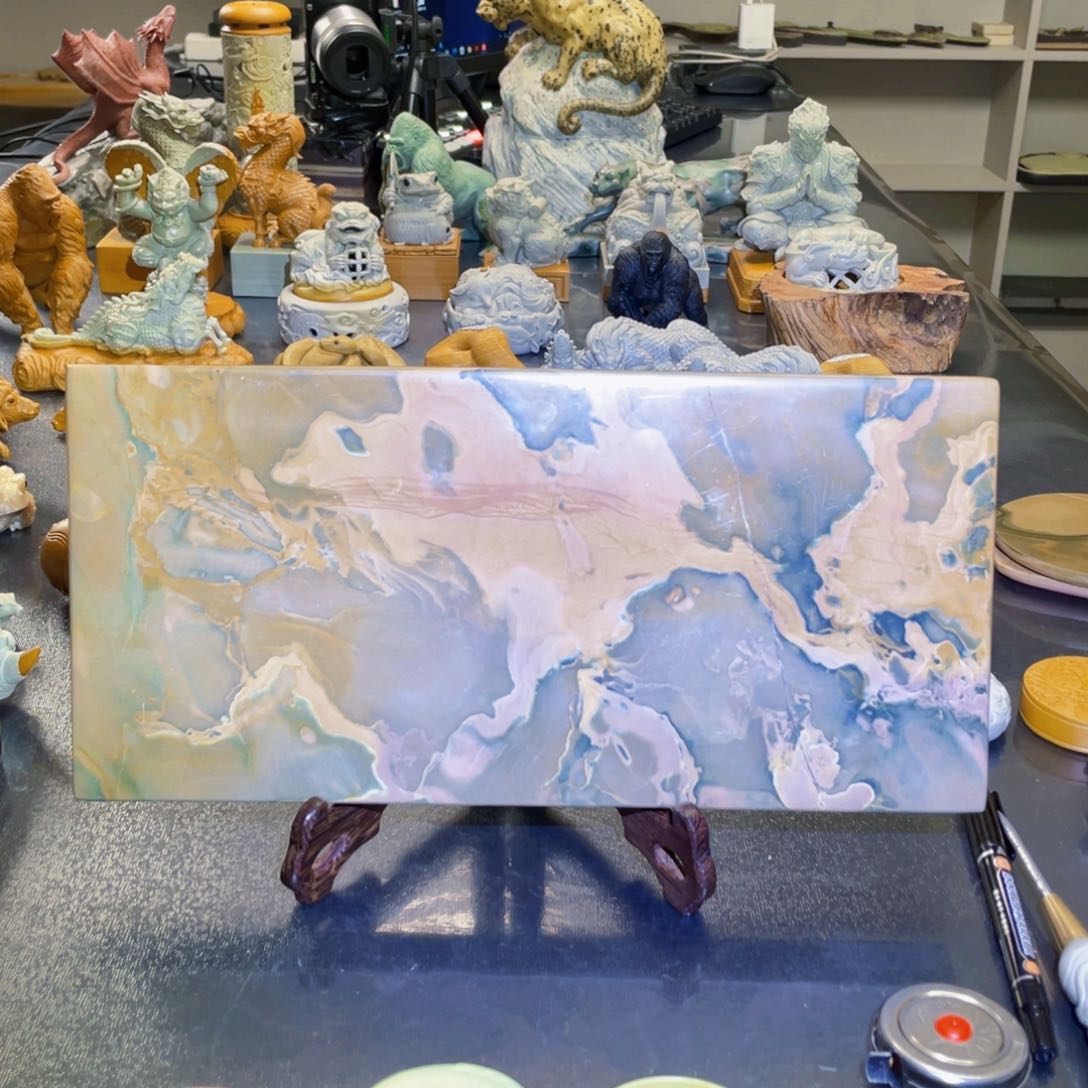 天然原石干泡手工雕刻