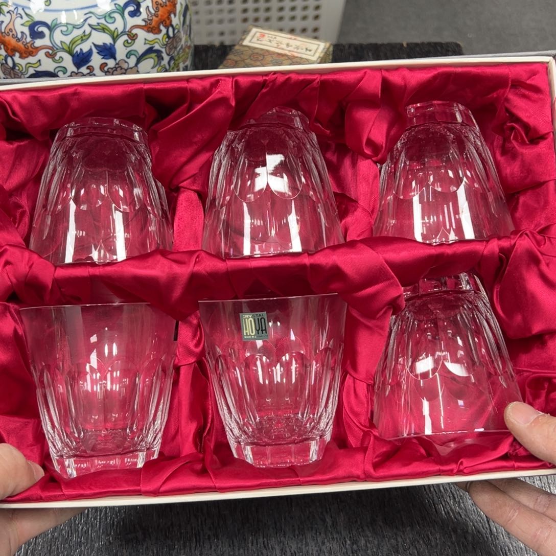 玻璃日本中古工艺品摆件