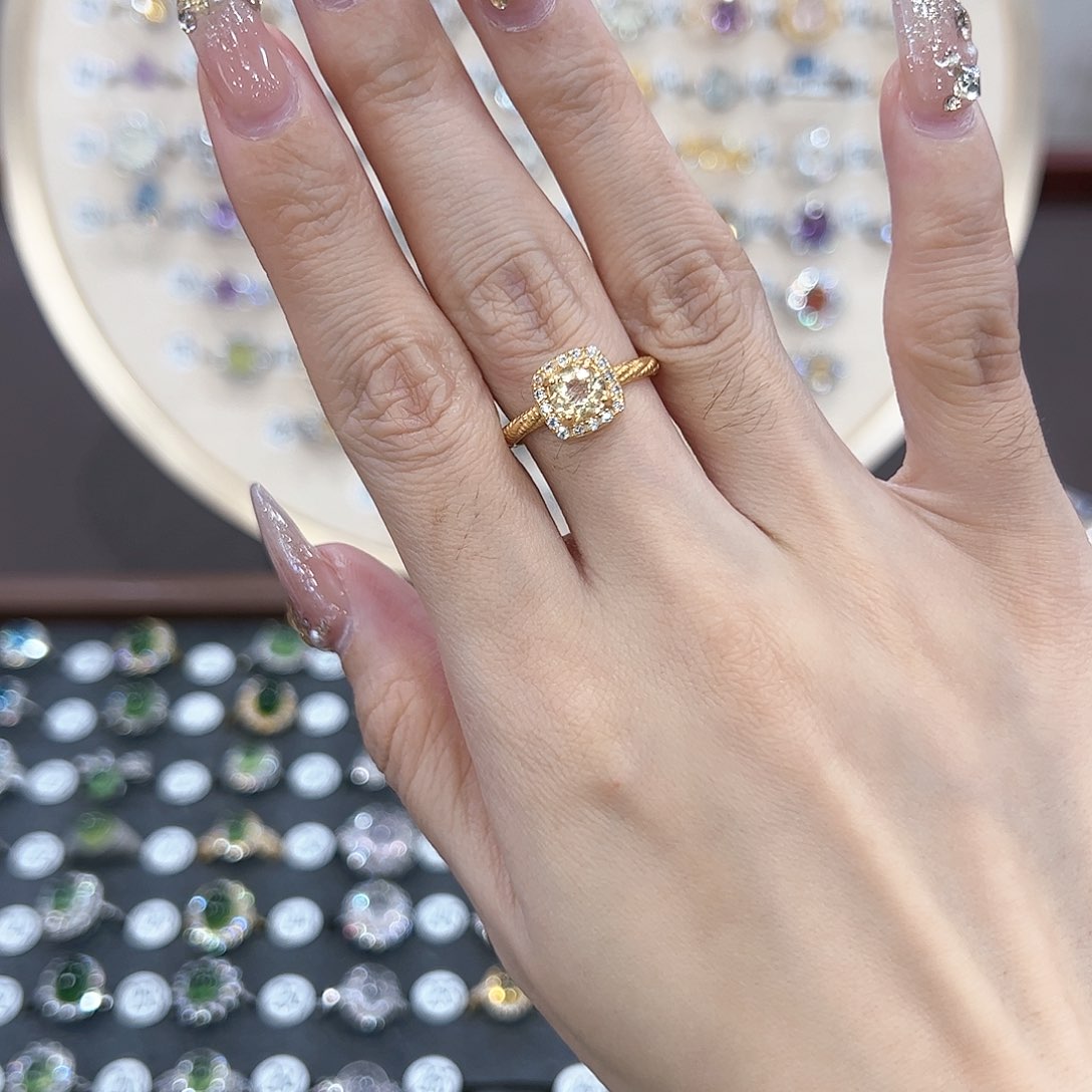 蛇纹石玉戒指银S925镶嵌野*莓