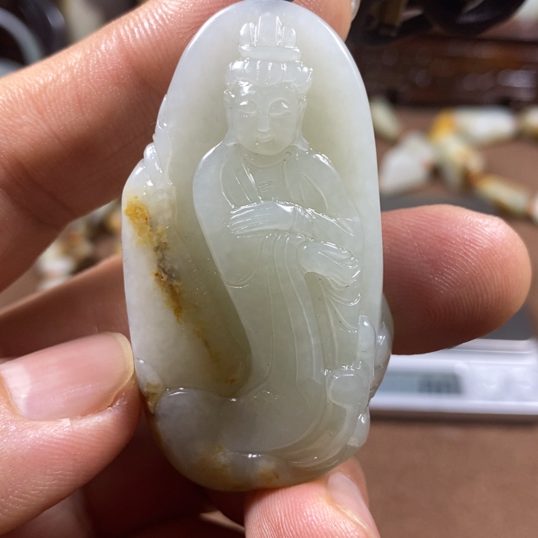 和田玉未镶嵌挂件