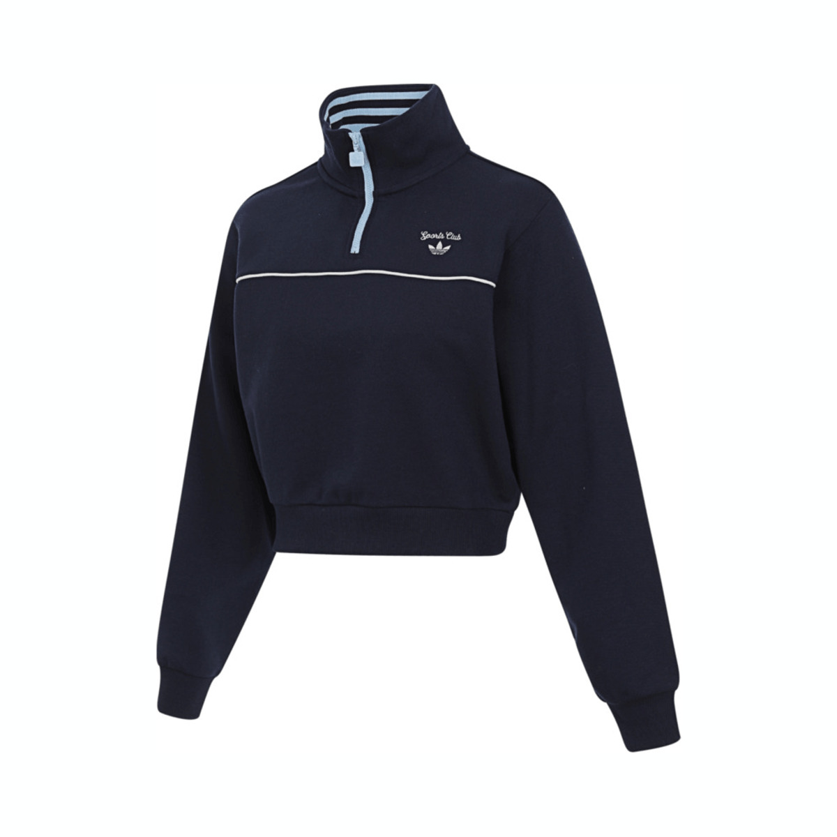 adidas Originals阿迪三叶草2025女子CC ZIP CREW针织卫衣JM8013