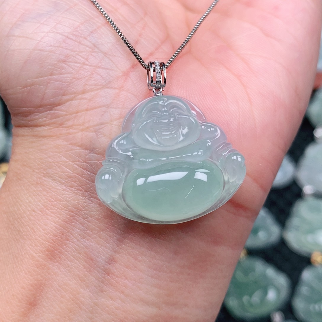 翡翠吊坠(不含链)18K金镶嵌i****