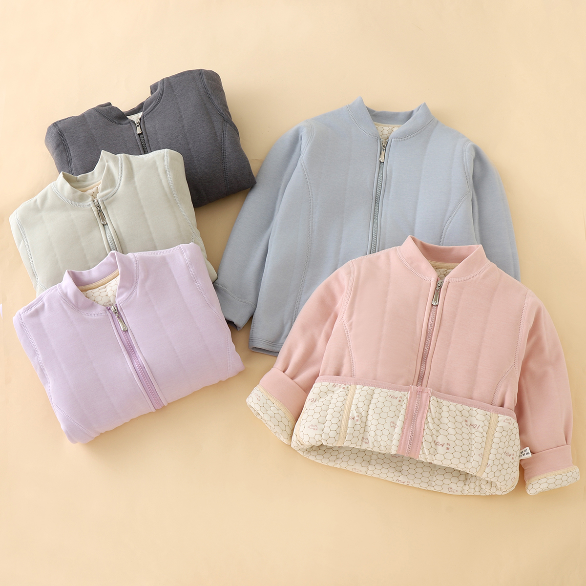 2025儿童秋冬新款羊毛抗菌温变校服神器上衣06619-拉链款