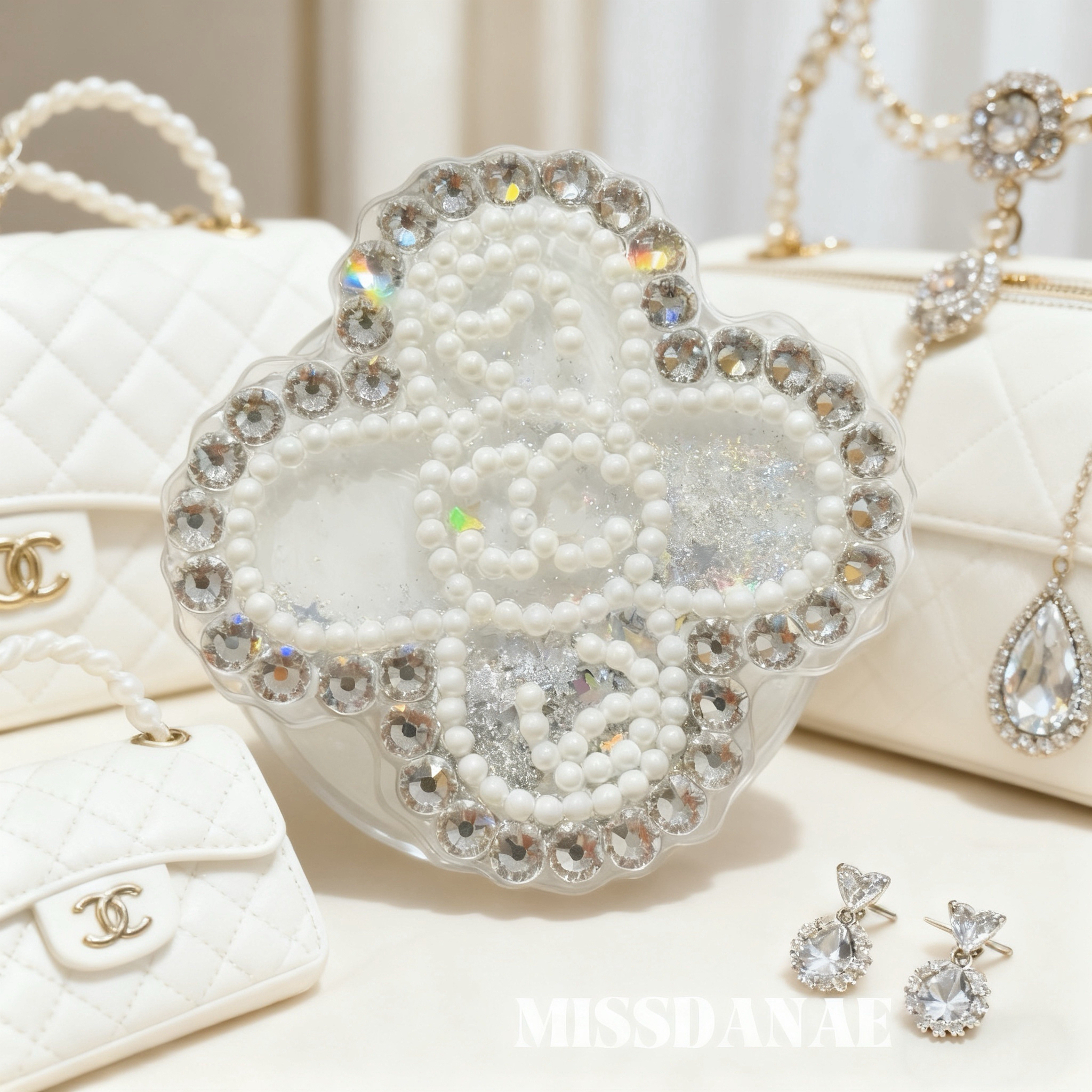 【香风四叶草-华子流沙磁吸支架】支架适用于安卓 苹果 磁吸款