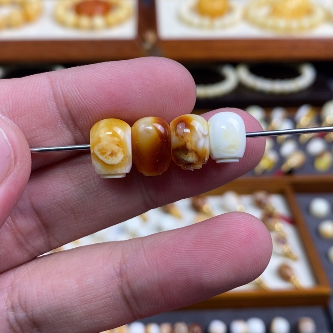 f***t蜜蜡未镶嵌裸石配饰三通