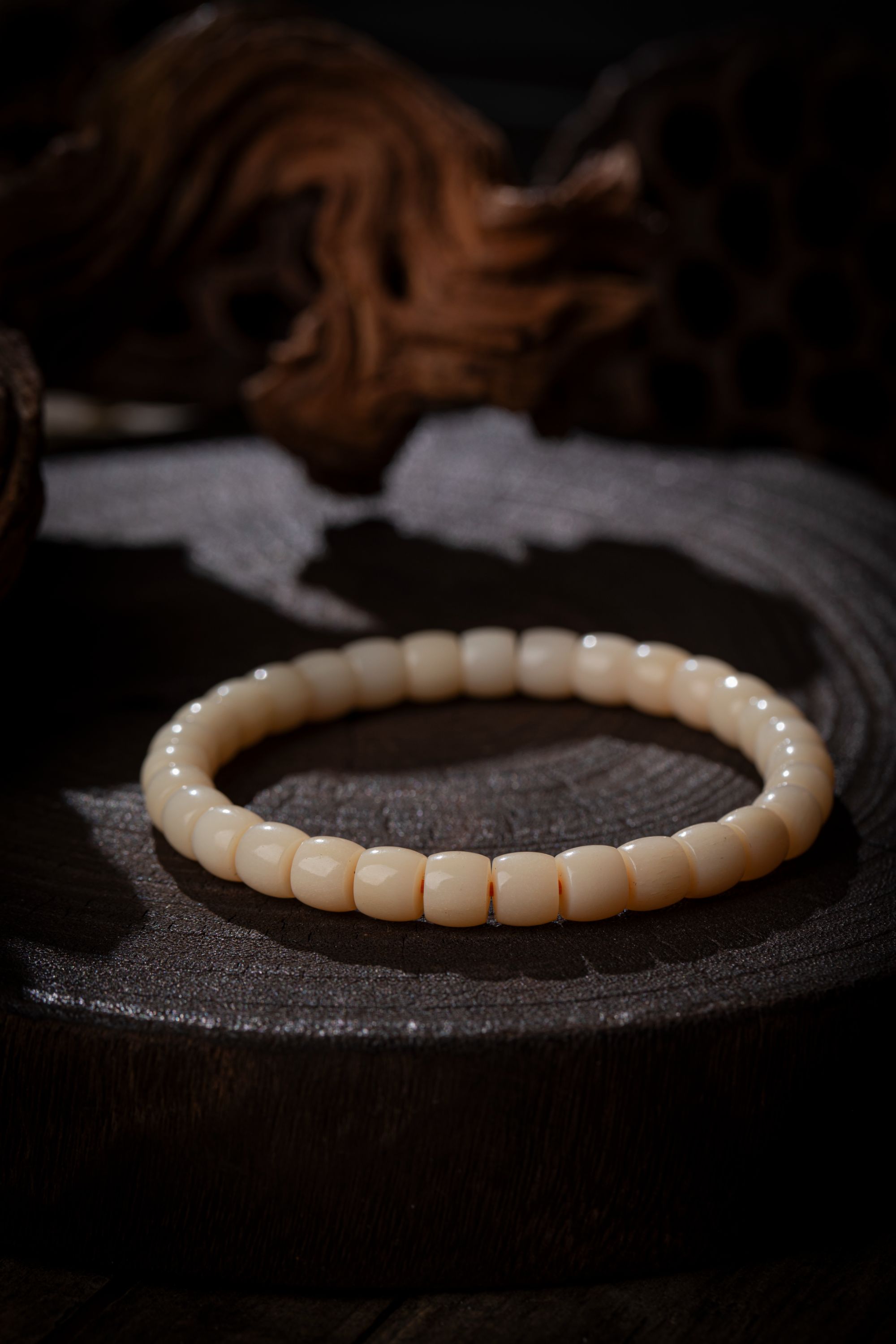 纯手工-骨制-性价比超高千元驼骨同质感-直切手串-7.1*6.5mm