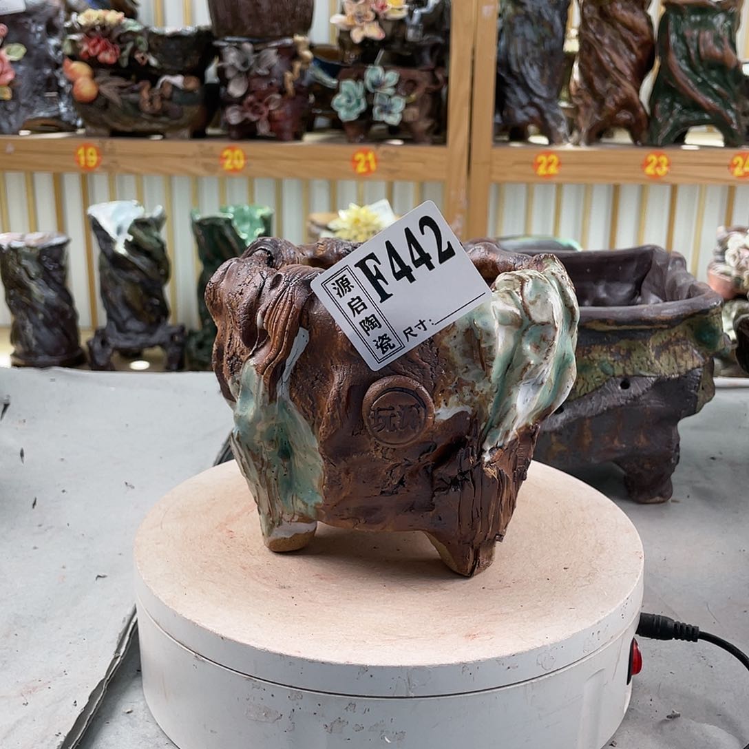 紫砂花盆景德镇陶瓷多肉花盆442