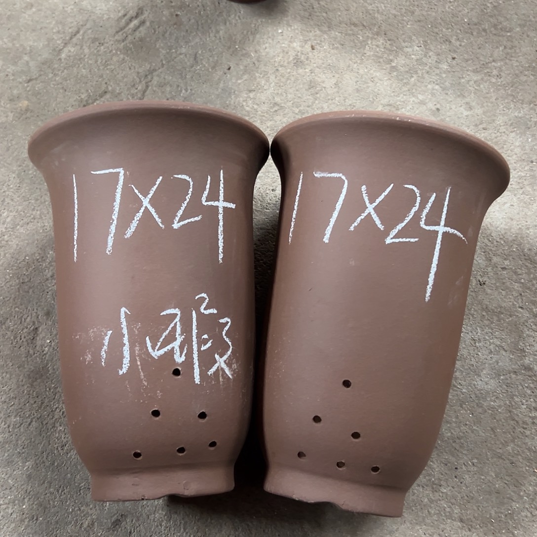 花盆紫砂宜兴紫砂花盆2只