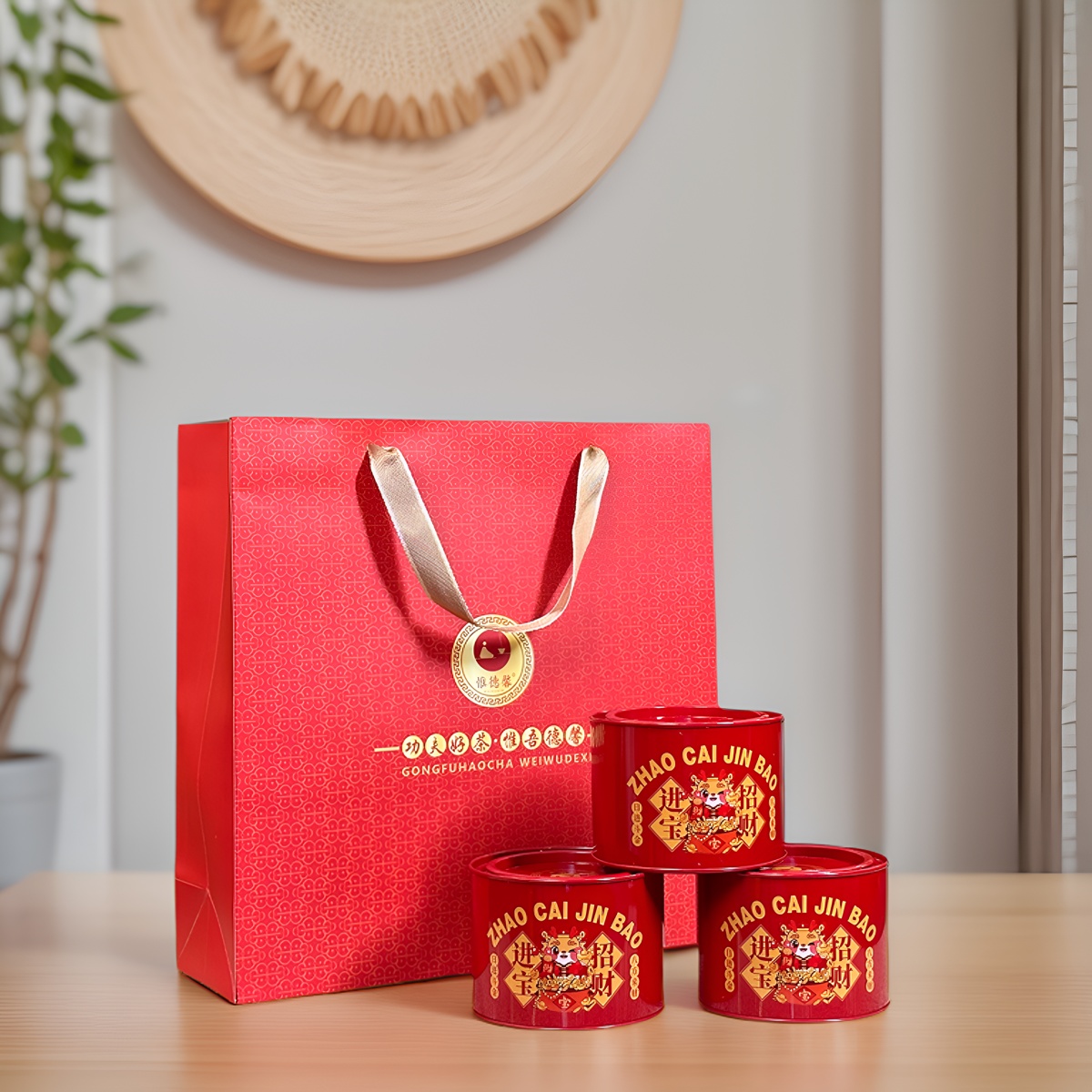 招财进宝大红袍清香型 福建武夷山茶叶50g礼盒装包邮