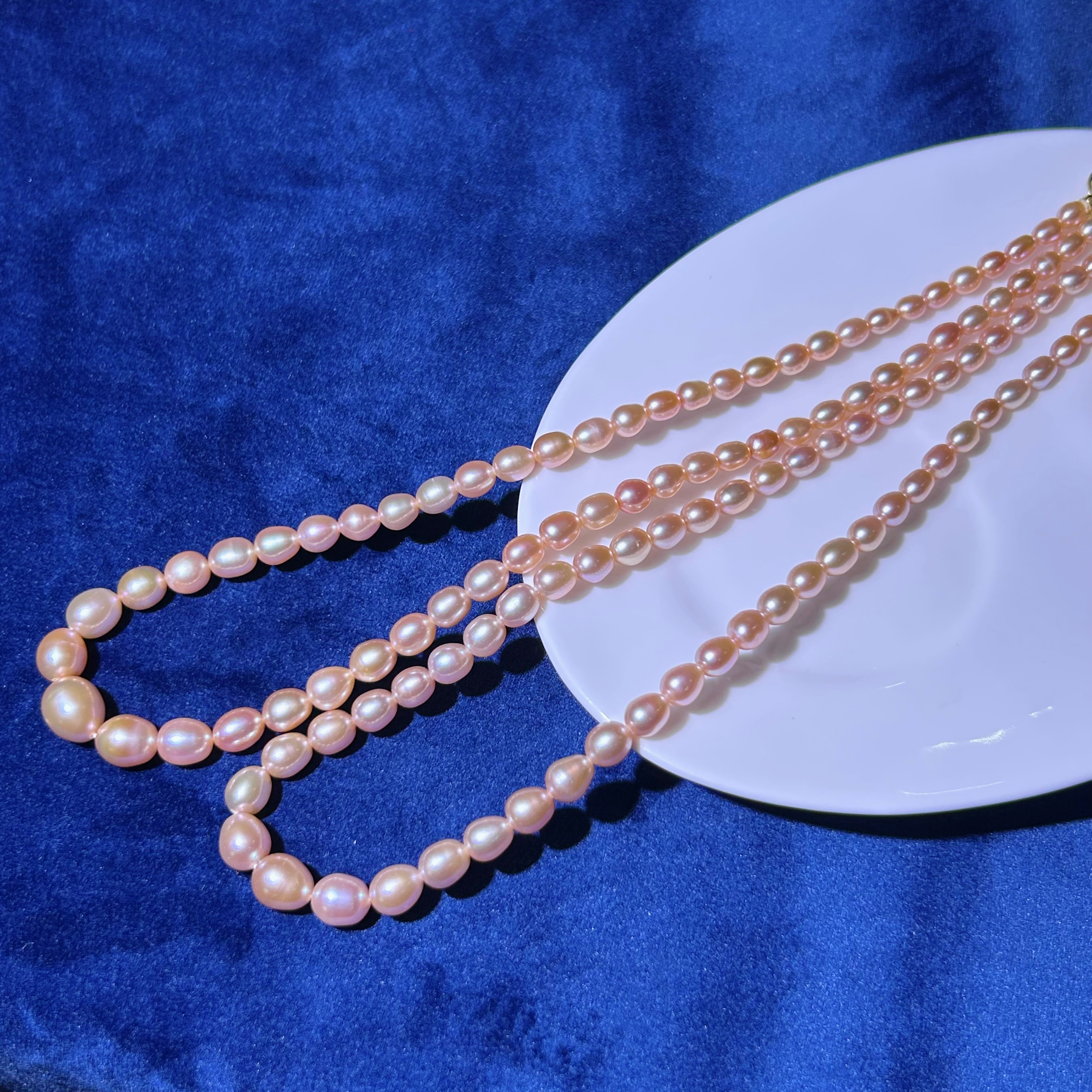 淡水珍珠项链-多样性发一珠径4-8mm-长度40+5cm延长链-DS094