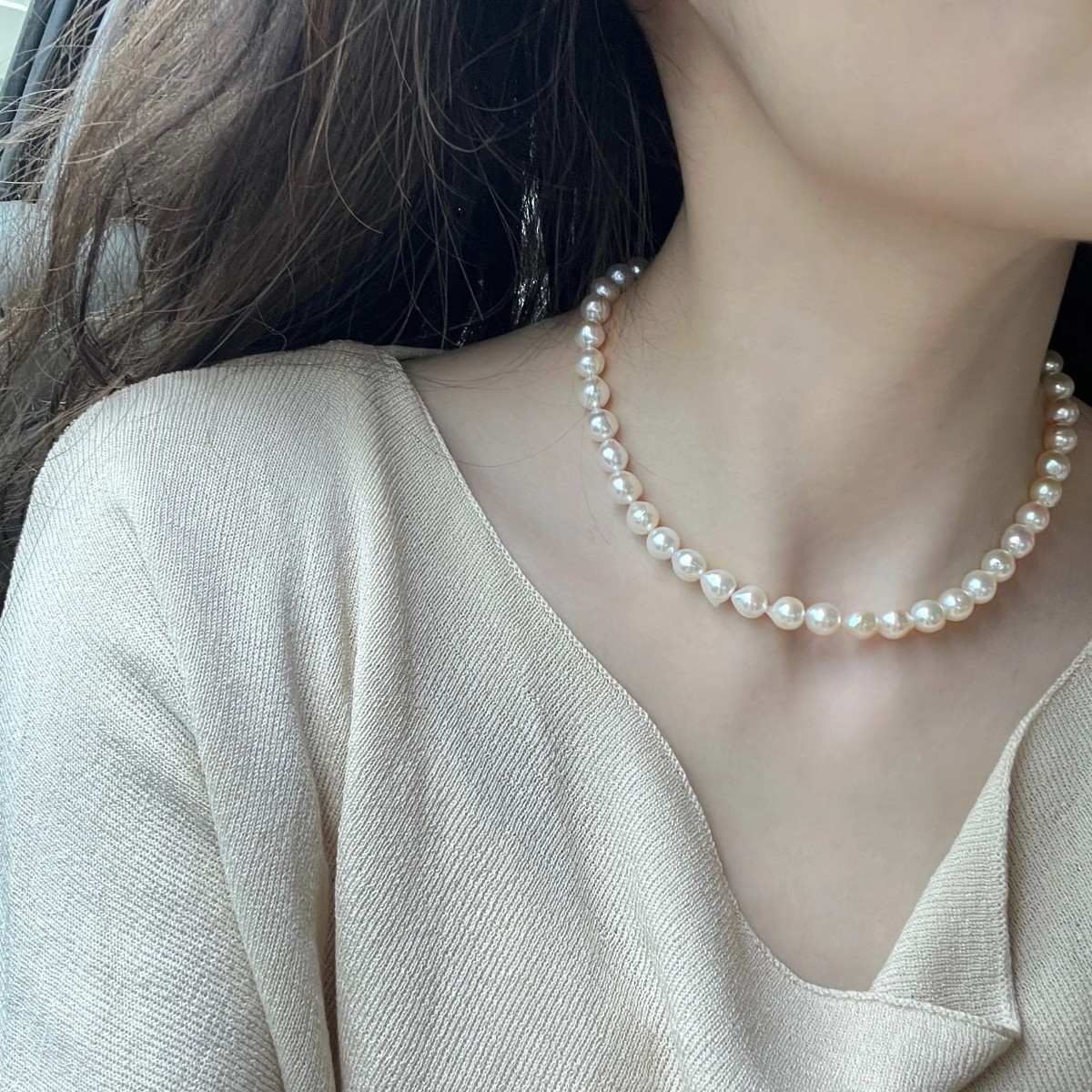 【清货福利】海水akoya 7mm-7.5mm炫光 日本成品扣