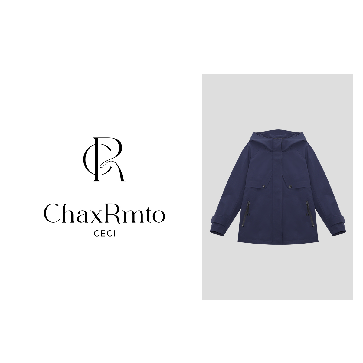 ChaxRmto斯斯25年秋冬百搭休闲三防硬壳连帽户外冲锋外套SD1A1684