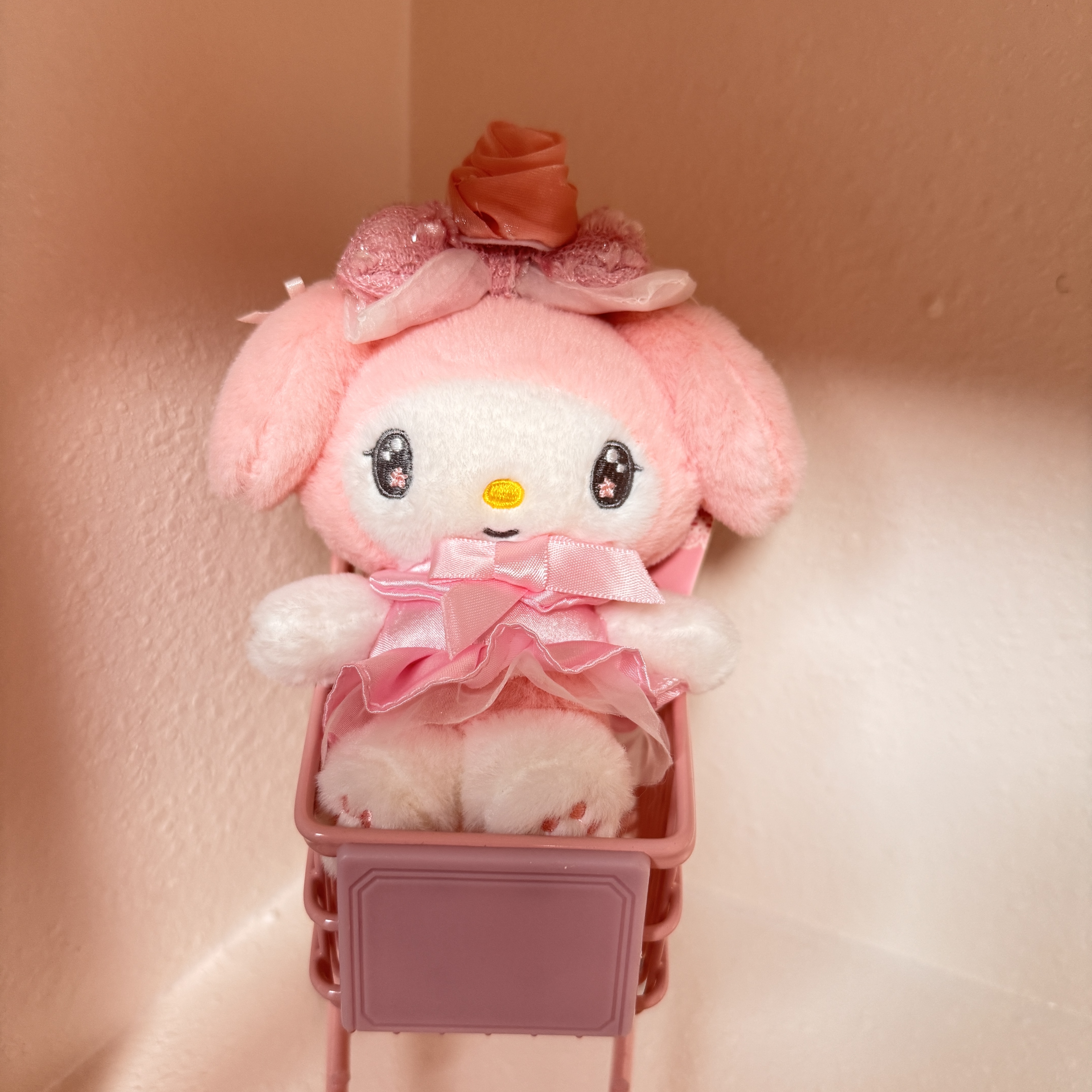 【新款】正版MyMelody美乐蒂包挂件可爱毛绒钥匙扣礼物