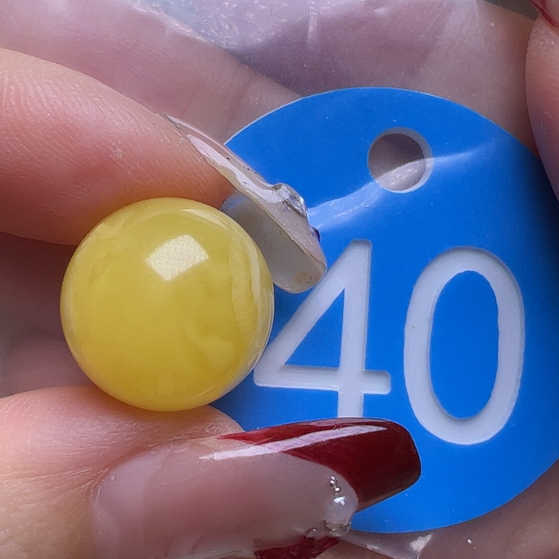 蜜蜡未镶嵌珠宝奇石14mm鸡油黄圆珠