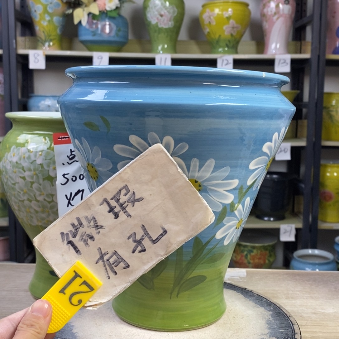 景德镇手工手绘陶瓷花盆